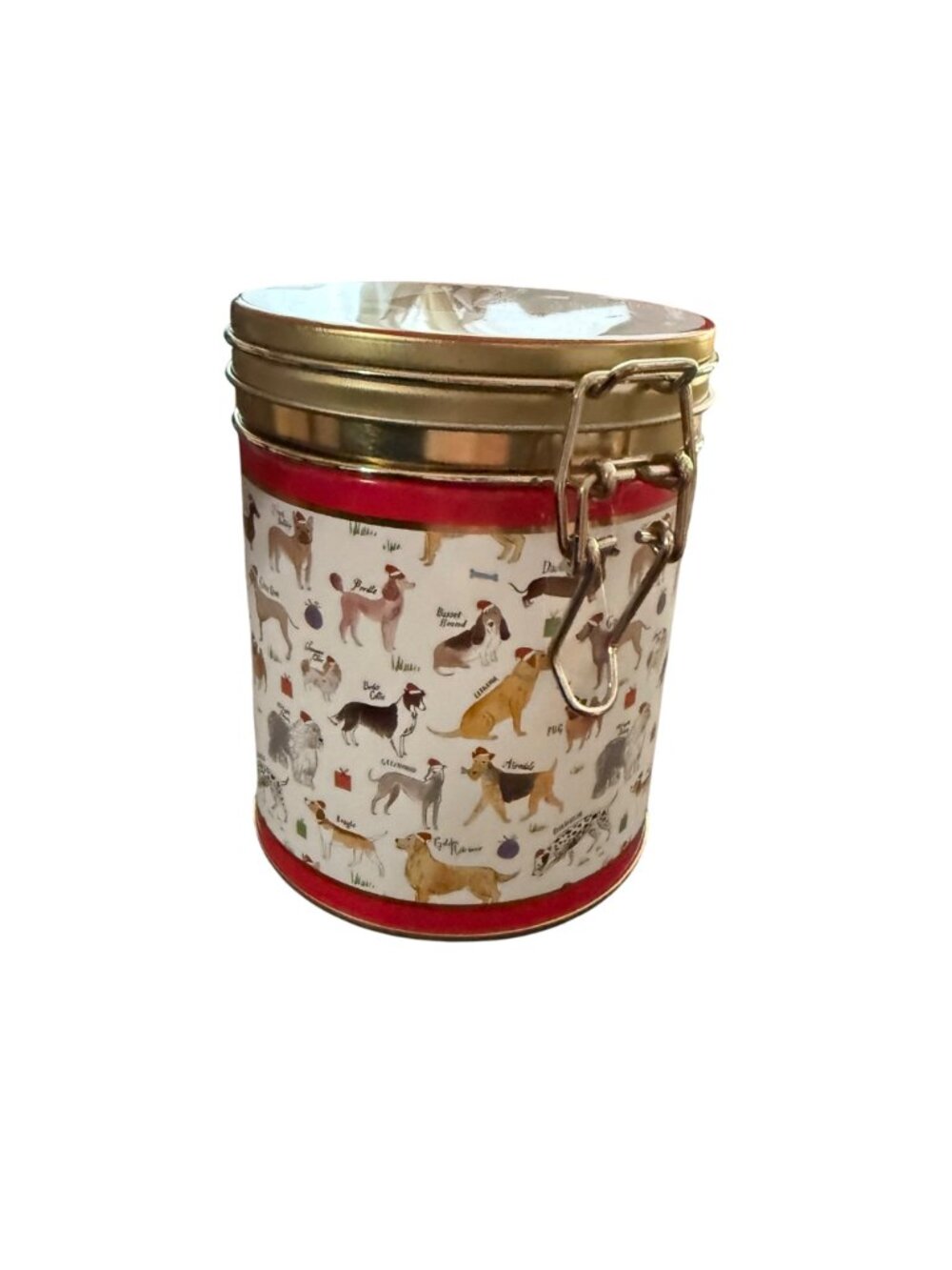 Dachshund Dog Metal Storage Tin With Lid & Dog Pattern - Picture 2 of 6